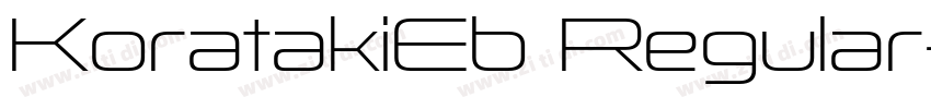 KoratakiEb Regular字体转换